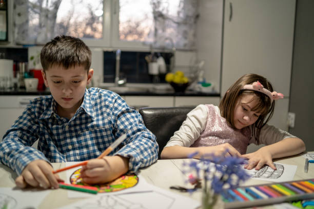 istock Kids Enjoying Art and Craft on Easter 1480078587