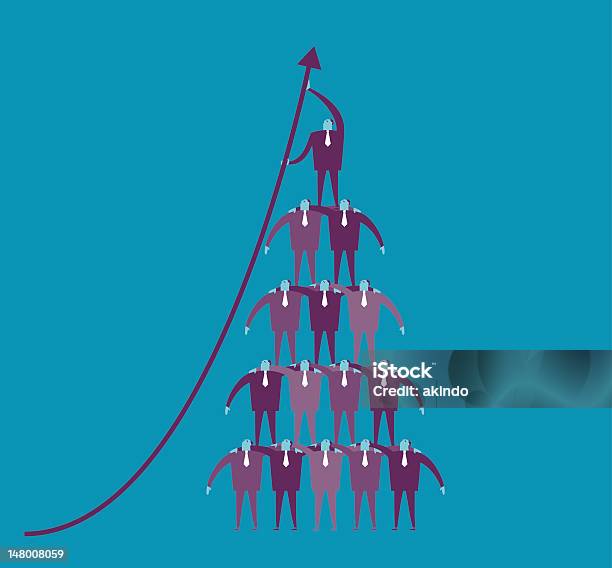 Vector Image Of Businessmen In Triangle Formation Stock Illustration