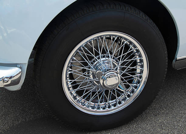 istock Blue sports car alloy wheel 148008279