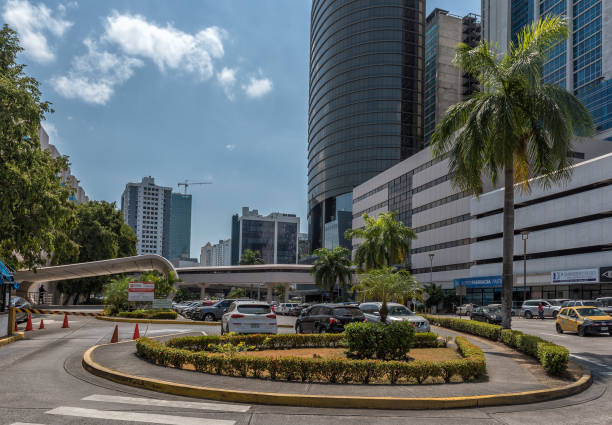 panama city, panama-march 03, 2019: modern skyscrapers in downtown Panama City, Panama