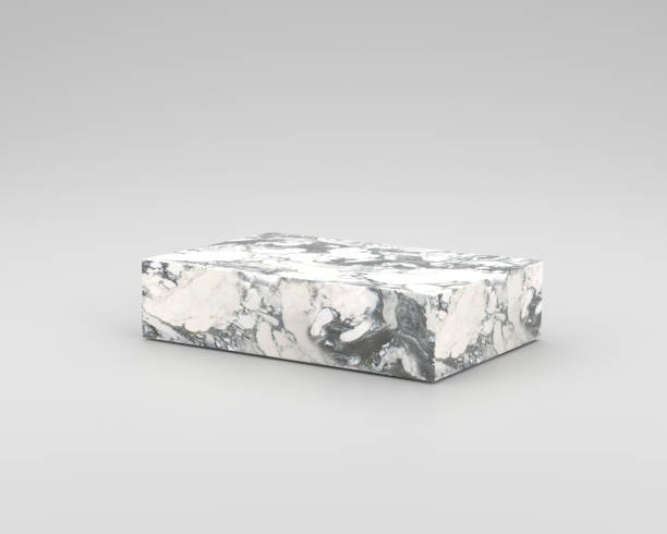 Minimalistic marble Podium on Geometric Background for Product Presentations. 3D
