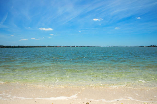 The shore of One-Tree Island in Clearwater Bay, Florida, USA.