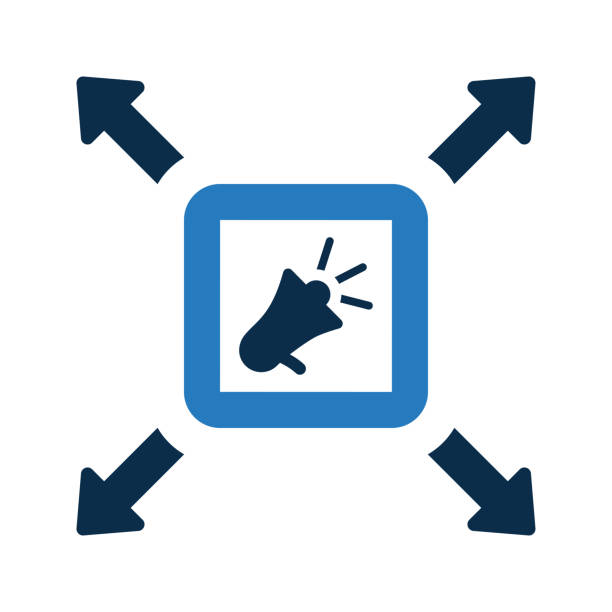 Diffuse, disseminate, expandable icon. Diffuse, disseminate, expandable icon. Beautiful design and fully editable vector for commercial use, printed files and presentations, Promotional Materials, web or any type of design project. expandable icon stock illustrations