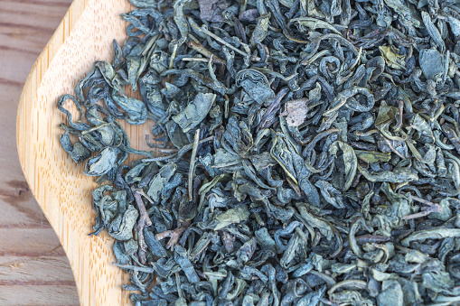 Aromatic Ambience: The Alluring Scent and Texture of Dry Black Tea Leaves.