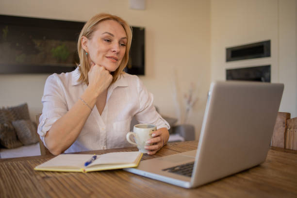 istock Mature woman working from home 1480099406