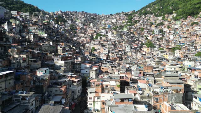 Aerial Drone Footage of Rocinha Favela in Rio de Janeiro
