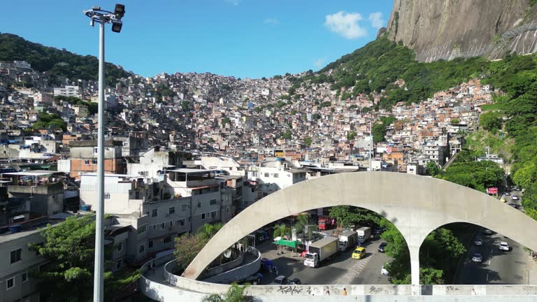 Aerial Drone Footage of Rocinha Favela in Rio de Janeiro