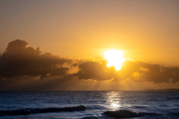 istock Morning sun over the sea. 1480108691