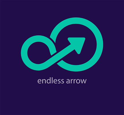 Unique design. Innovative arrow logo template. vector.