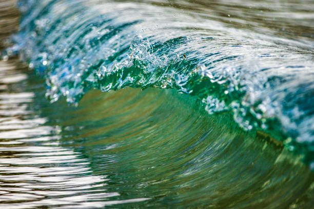 istock Miniature macro wave breaking on shoreline with stunning detail 1480110674