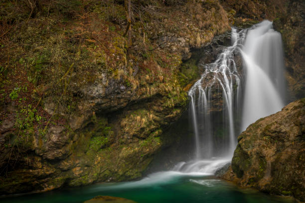 istock Sum waterfall on Radovna river in spring color fresh Slovenia 1480112173