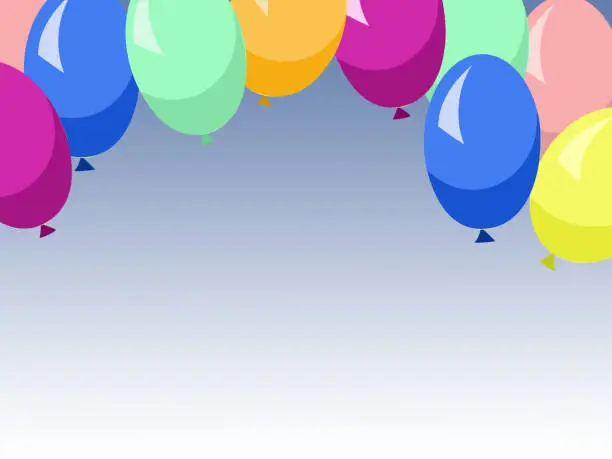 Vector illustration of Vector Illustration of Colorful Balloons