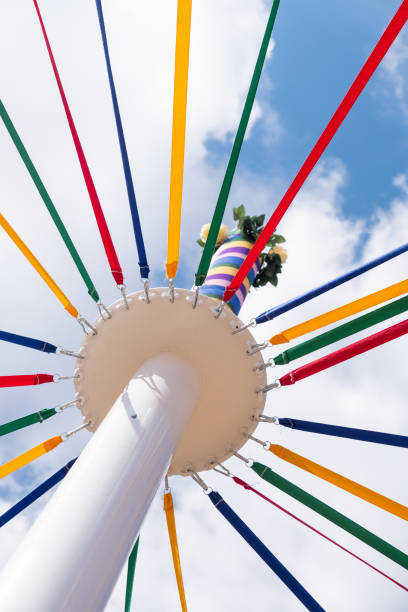 istock Traditional English Maypole & Coloured Ribbons 1480117990