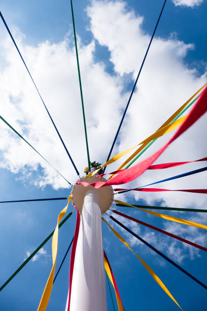 istock Traditional English Maypole & Coloured Ribbons 1480118009