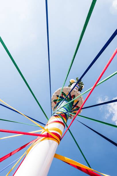 istock Traditional English Maypole & Coloured Ribbons 1480118011