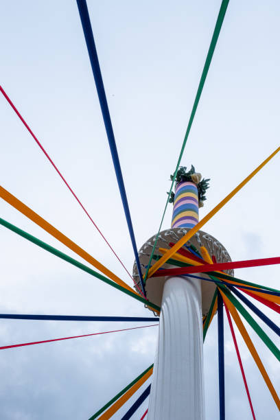 istock Traditional English Maypole & Coloured Ribbons 1480118114