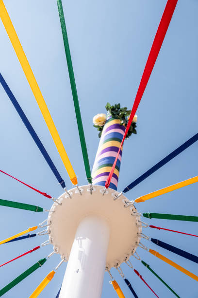 istock Traditional English Maypole & Coloured Ribbons 1480118127
