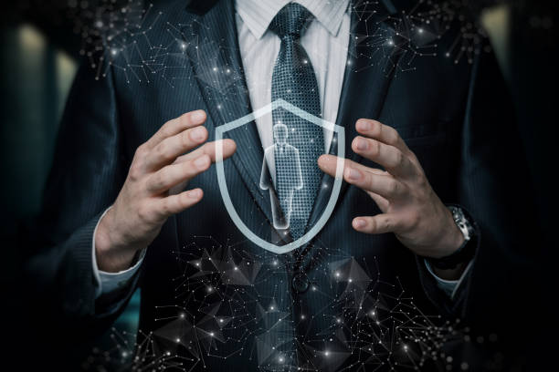 istock Concept of protection and security of human resources . 1480126370