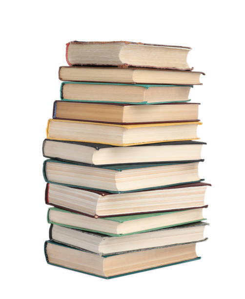 istock Stack of many old hardcover books isolated on white 1480127415