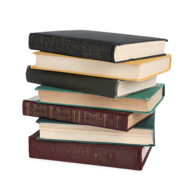 istock Stack of many old hardcover books isolated on white 1480127448