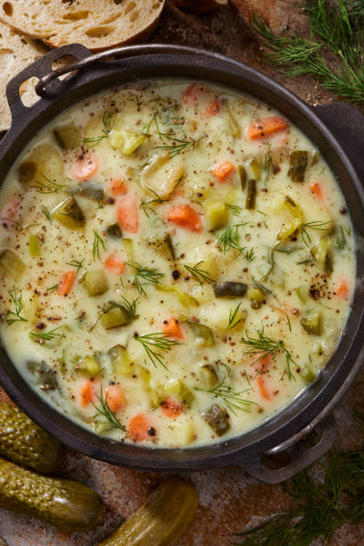 istock Creamy Polish Dill Pickle Soup 1480133847