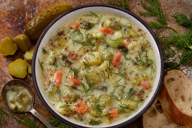 istock Creamy Polish Dill Pickle Soup 1480139433
