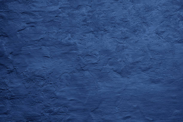 istock Toned painted concrete wall with plaster. Dark blue vintage texture background. 1480160237