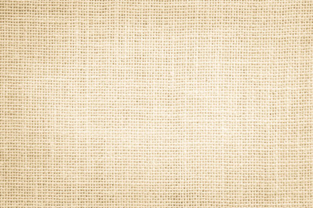 istock Detailed woven fabric texture background mesh pattern light beige color blank. Jute hessian sackcloth burlap canvas Natural weaving fiber linen and cotton cloth texture as clean empty for decoration. 1480176348