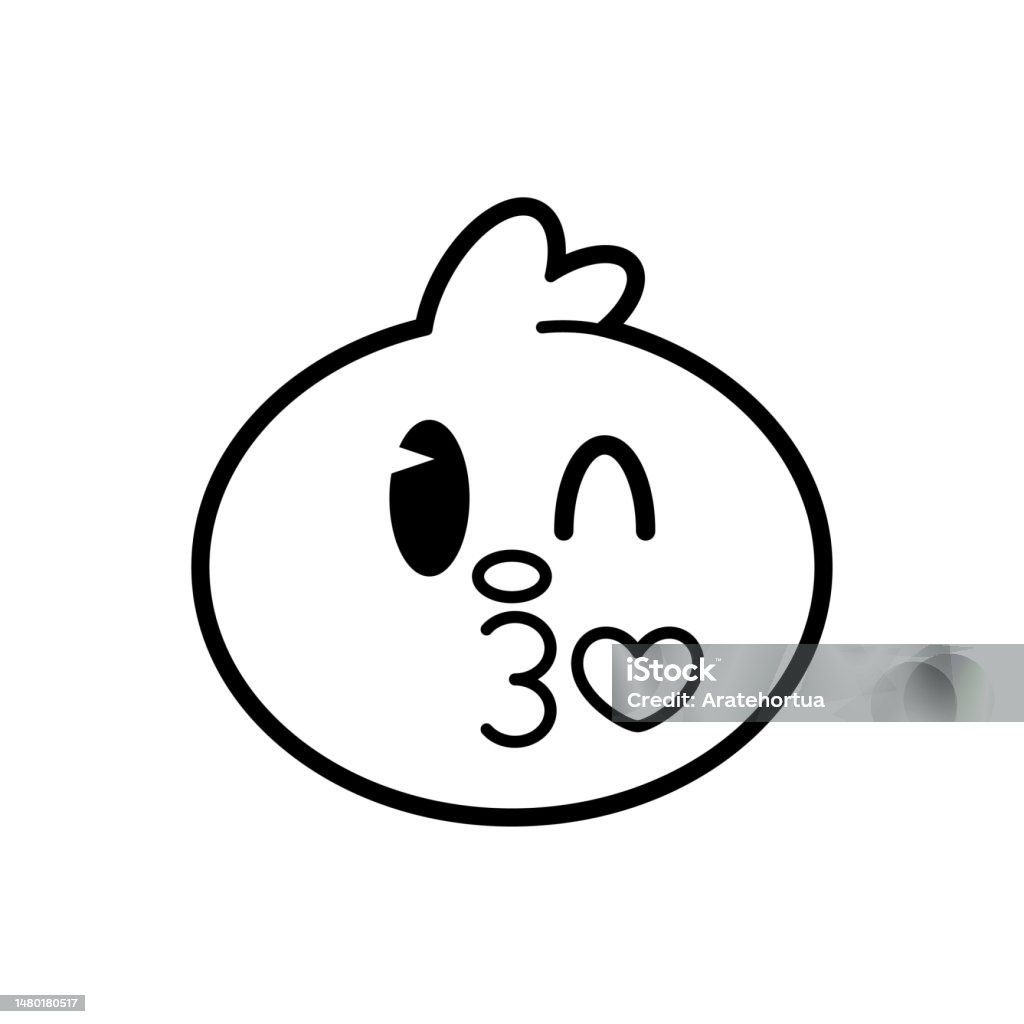 Vector Hoạt Hình Khuôn Mặt Trong Tình Yêu Hạnh Phúc Biểu Tượng Cảm ...