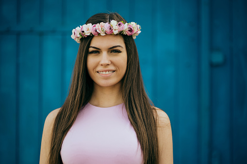 teenager girl portrait in the spring