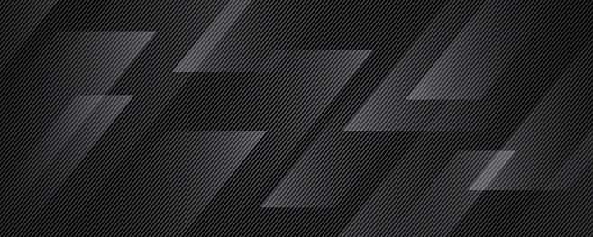 3D black geometric abstract background overlap layer on dark space with diagonal lines effect decoration. Modern graphic design element stripe style for banner, flyer, card, brochure cover, or landing page