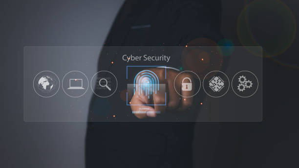 istock Fingerprint scanner futuristic digital processing of biometric identification. 1480194553