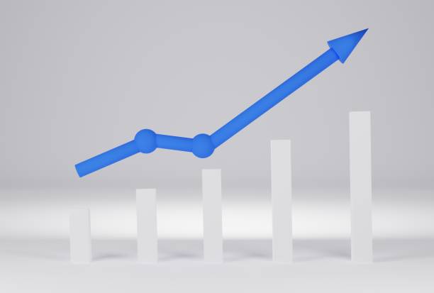 istock 3d render, blue business 3d arrow on white background, Business concept, successful idea, Business successful. 1480194577
