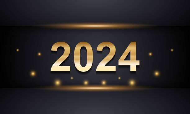 istock 2024 Happy New Year Background Design. Greeting Card, Banner, Poster. Vector Illustration. 1480194676