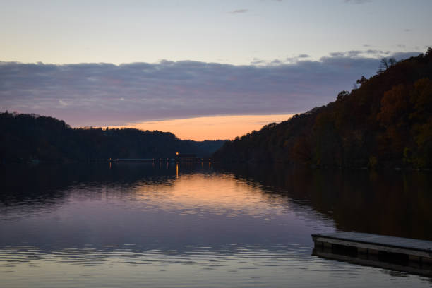 istock Sunset reflecting on Cheat Lake in West Virginia 1480199207