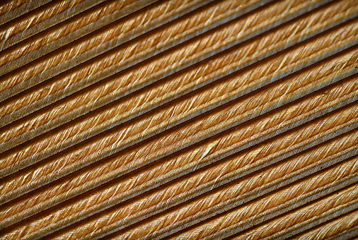 A macro view of the fibers of a Red-Tailed hawk Feather