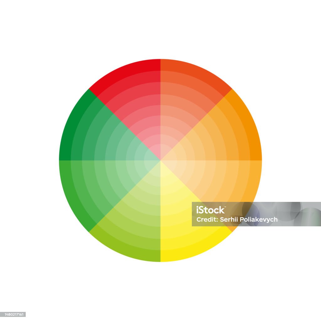 Round Color Palette Gradient Color Vector Illustration Stock