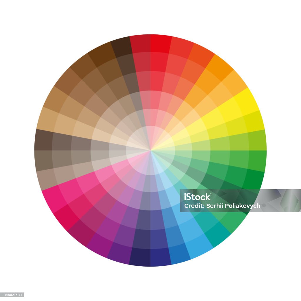 Round Color Palette Gradient Color Vector Illustration Stock