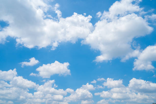 istock Beautiful view of blue sky with clouds at sunrise. Partly cloudy.Background cloud summer. Cloud summer. Sky cloud clear with sunset. Natural sky cinematic beautiful yellow and white texture background 1480218218