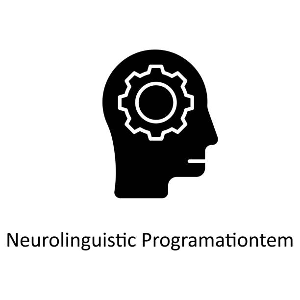 ilustrações, clipart, desenhos animados e ícones de programação neurolinguística vector solid icons. simples stock ilustração stock - neurologic