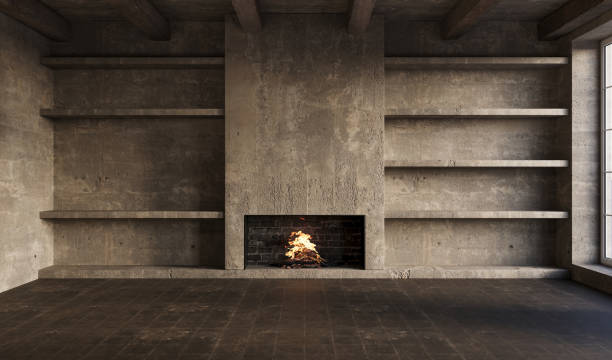 istock Wabi sabi living room interior. Interior mockup, 3d render 1480221237