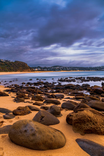 istock Sunrise with scattered rain clouds at the seaside 1480222528