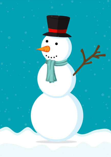 눈사람 벡터 캐릭터 만화 - snowman snowball men christmas stock illustrations