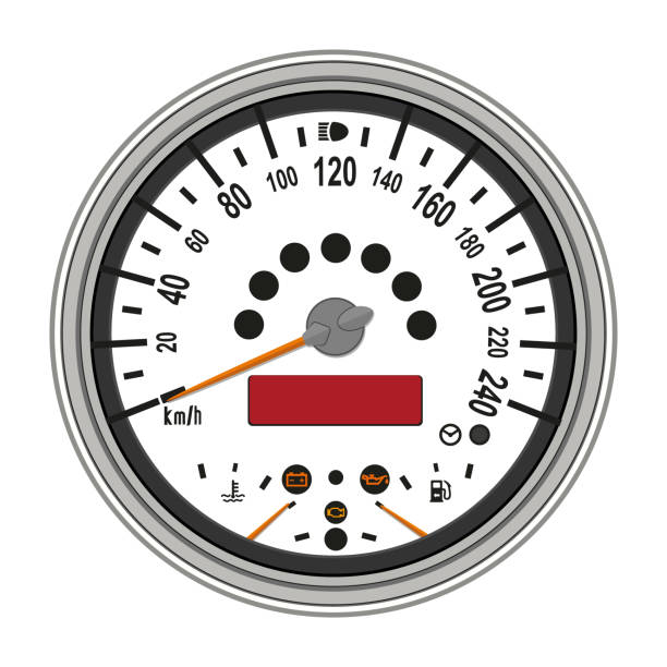 спидометр скорости автомобиля автоматическая приборная панель - odometer backgrounds black car stock illustrations