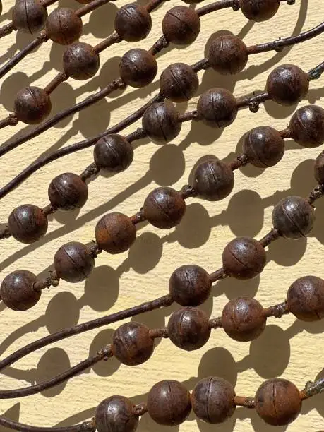 Photo of Wooden rosary beads.