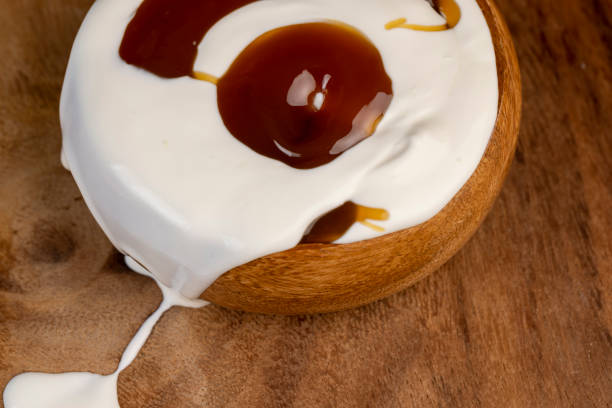 istock Milk sweet yogurt with bifidobacteria and chocolate 1480236814