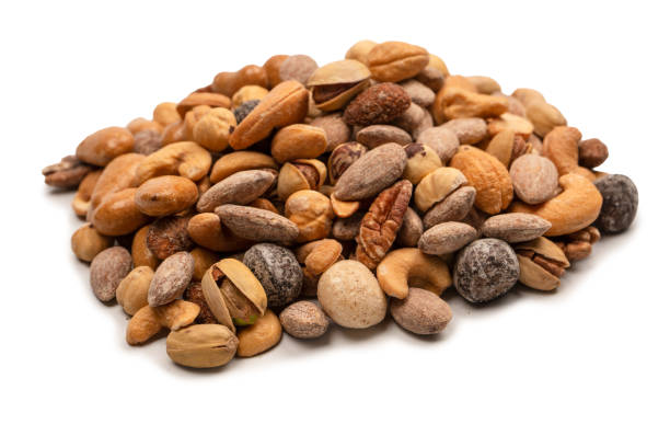 istock A group of almonds, pistachios, walnuts, macadamia, cashews. 1480238654
