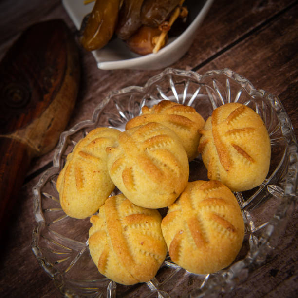 istock Traditional eid maamoul or mamoul cookies with dates, nuts, and jam, Arabic sweets for Aid al-Fitr and easter 1480242392
