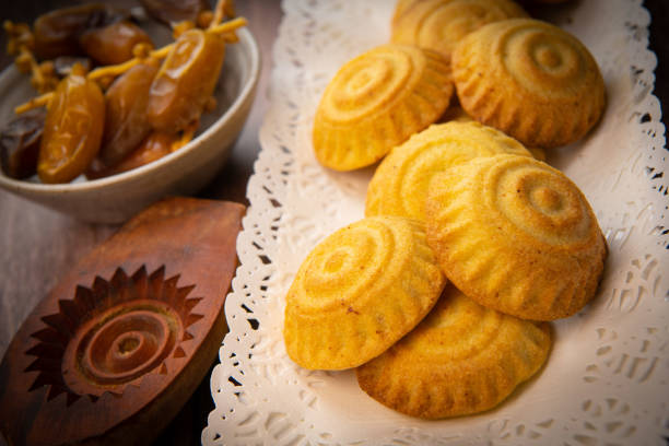 istock Traditional eid maamoul or mamoul cookies with dates, nuts, and jam, Arabic sweets for Aid al-Fitr and easter 1480242793