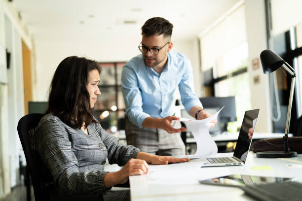 istock Angry businessman yelling at his  collegue. 1480243035
